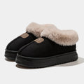 chaussons confortables usage maison hiver noir