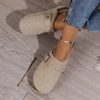 chaussons femme semelle antidérapante beige