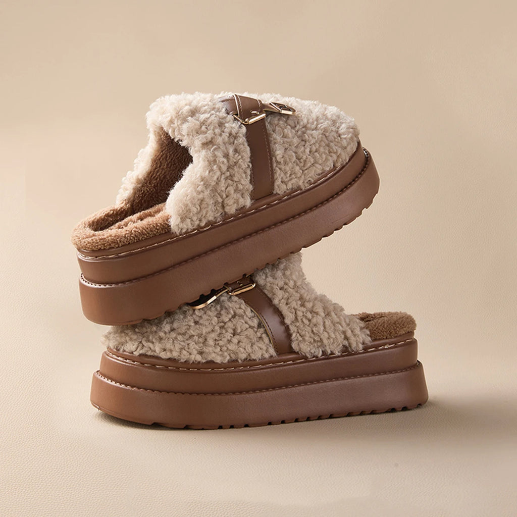 chaussons intérieur semelle antidérapante khaki