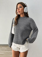 pull femme hiver col roulé ample