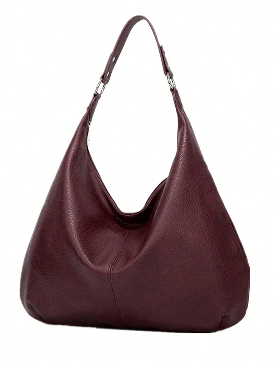 sac hobo bordeau pour femme vu de face