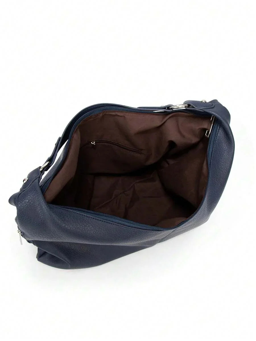 sac hobo femme bleu interieur contenance marron