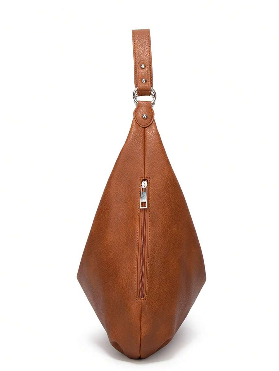 sac hobo femme kaki cote poche fermeture eclair