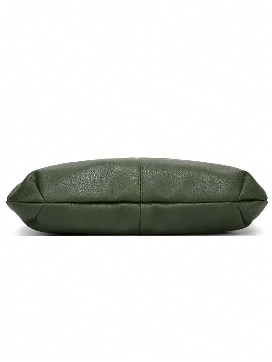 sac hobo femme vert de dessous finission couture