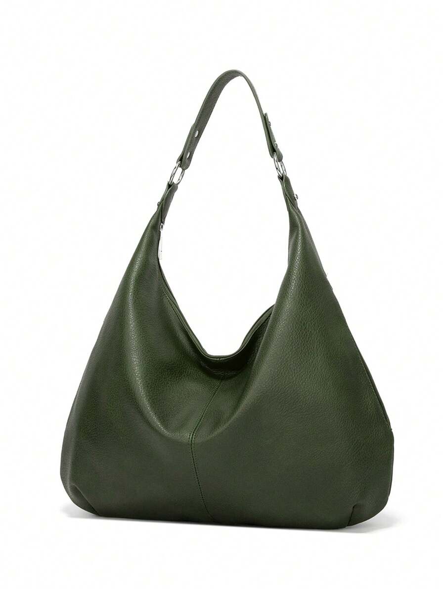 sac hobo femme vert de face